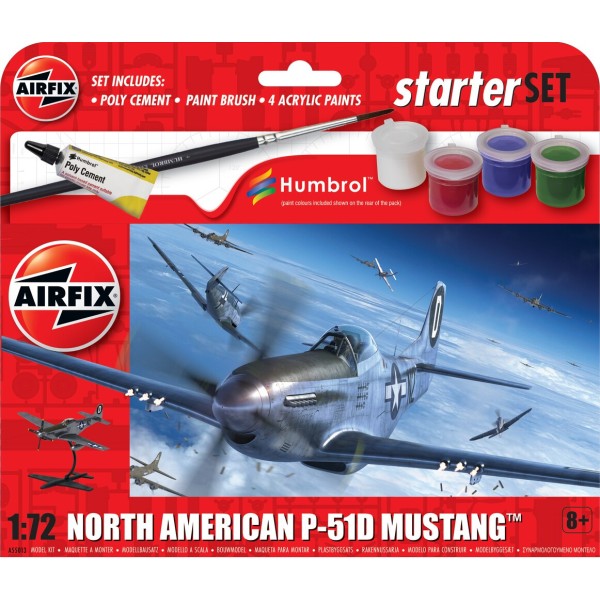 AIRFIX 55013 North American P-51D Mustang Starter Set