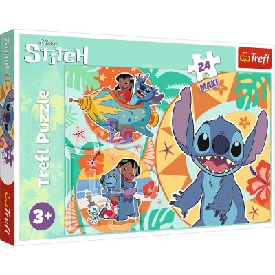 Puzzle 24 elementy Maxi Wesoły dzień Lilo i Stitch