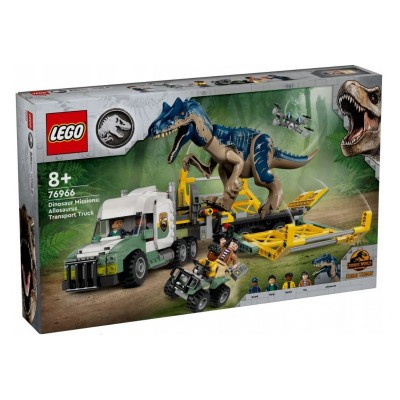 Klocki Jurassic World 76966 Dinomisje: ciężarówka do transportu allozaura