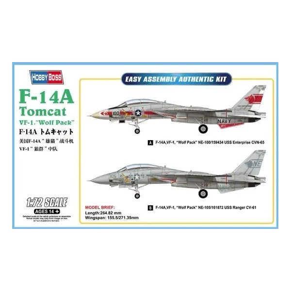 Model plastikowy Samolot F-14A Tomcat VF-1 Wolf Pack