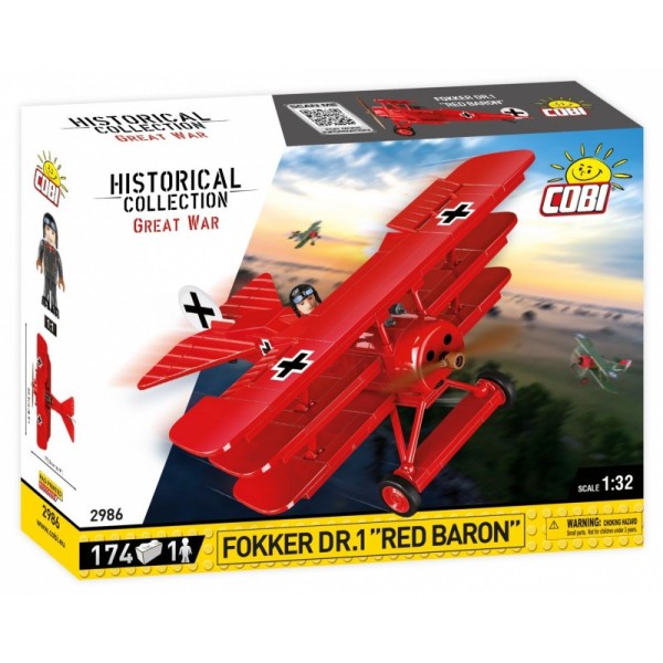 Klocki Fokker Dr.1 Red Baron