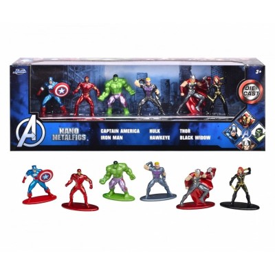 Figurki metalowe Avengers 6-pak 4 cm