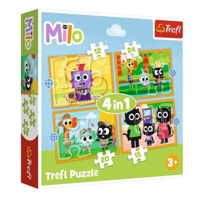 Puzzle 4w1 Poznaj Milo i jego przyjaciół