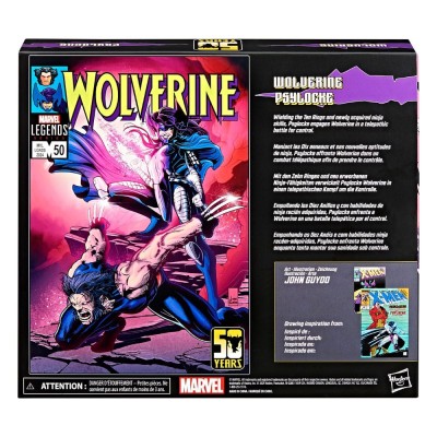 Figurki Wolverine 50th Anniversary Marvel Legends  2-Pack Wolverine & Psylocke 15 cm