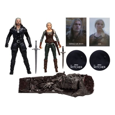 Figurki Wiedźmin The Witcher  Netflix Season 3 Geralt and Ciri 18 cm