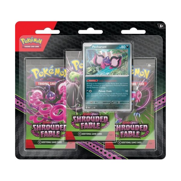 Pokémon TCG: Scarlet & Violet - Shrouded Fable 3-Pack Blister Pecharunt