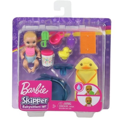 Lalka Barbie Skipper dziecko + akcesoria Kogucik