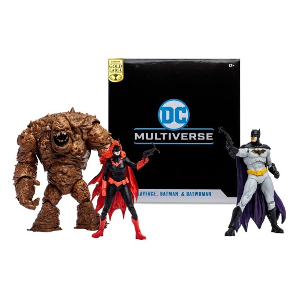 Figurki DC Multiverse Clayface, Batman & Batwoman Gold Label 18 cm