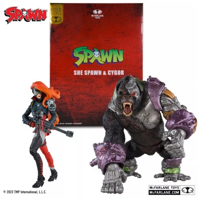 Figurka Spawn Action Pack of 2 She Spawn & Cygor (Gold Label) 18 cm