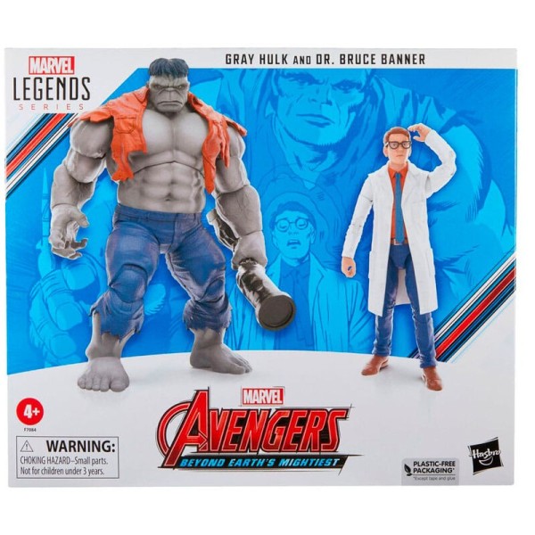 Zestaw Marvel Avengers Beyond Earths Mightiest Gray Hulk & Dr. Bruce Banner 15 cm