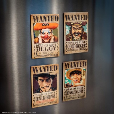 Magnesy One Piece Fridge Magnet 4-Pack Wanted