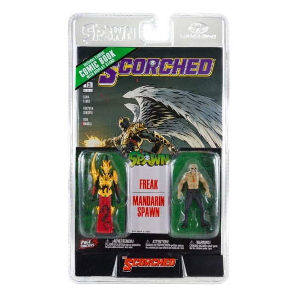 Figurki 90411 Spawn Action Figure 2-Pack with Comic Book Wave 2 Freak & Mandarin Spawn