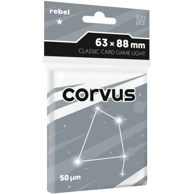 Koszulki na karty Rebel (63,5x88 mm) Corvus Light 100 sztuk