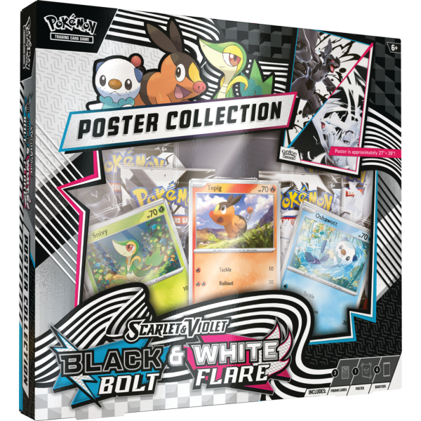 Pokémon TCG: Scarlet & Violet White Flare & Black Bolt Unova Poster Collection
