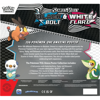 Pokémon TCG: Scarlet & Violet White Flare & Black Bolt Unova Poster Collection