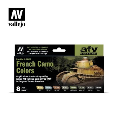 Zestaw farb Vallejo 71644 French Camo Colors Pre-War & WWII
