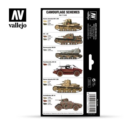 Zestaw farb Vallejo 71645 Italian WWII Regio Esercito Camo Colors