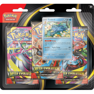 Pokémon TCG: Mega Evolution 3-Pack Blister - Golduck