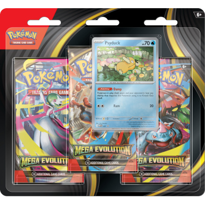 Pokémon TCG: Mega Evolution 3-Pack Blister - Psyduck