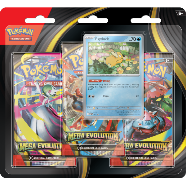 Pokémon TCG: Mega Evolution 3-Pack Blister - Psyduck