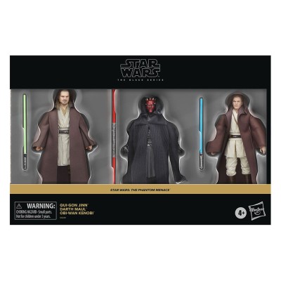 3-Pack Star Wars Episode I Black Series Qui-Gon Jinn, Darth Maul, Obi-Wan Kenobi 15 cm