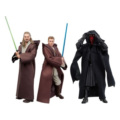 3-Pack Star Wars Episode I Black Series Qui-Gon Jinn, Darth Maul, Obi-Wan Kenobi 15 cm