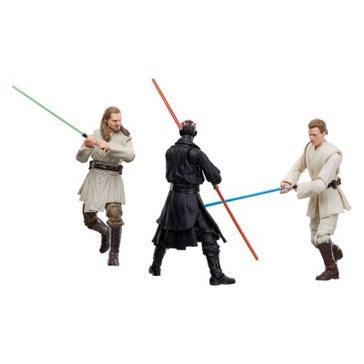3-Pack Star Wars Episode I Black Series Qui-Gon Jinn, Darth Maul, Obi-Wan Kenobi 15 cm