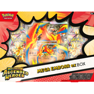 Pokémon TCG: Mega Evolution - Ascended Heroes - Mega Emboar ex Box